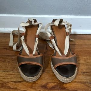 J Crew Wedge Espadrilles - Size 6